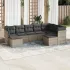 Set mobilier de grădină cu perne, 9 piese, negru, poliratan GartenMobel Dekor