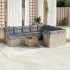 Set canapele de grădină cu perne, 11 piese, gri, poliratan GartenMobel Dekor