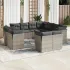 Set canapele de grădină cu perne, 11 piese, gri, poliratan GartenMobel Dekor