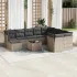 Set canapele de grădină cu perne, 11 piese, gri, poliratan GartenMobel Dekor