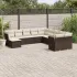 Set canapele de grădină cu perne, 11 piese, bej, poliratan GartenMobel Dekor