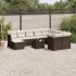 Set canapele de grădină cu perne, 11 piese, gri, poliratan GartenMobel Dekor