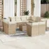 Set canapele de grădină, 12 piese, cu perne, negru, poliratan GartenMobel Dekor