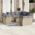 Set canapele de grădină, 12 piese, cu perne, negru, poliratan GartenMobel Dekor