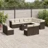 Set canapele de grădină cu perne, 13piese gri deschis poliratan GartenMobel Dekor