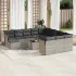 Set canapele de grădină cu perne, 13piese gri deschis poliratan GartenMobel Dekor