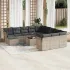 Set canapele de grădină cu perne, 13piese gri deschis poliratan GartenMobel Dekor
