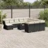 Set canapele de grădină cu perne, 13piese gri deschis poliratan GartenMobel Dekor