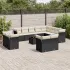 Set canapele de grădină cu perne, 13 piese, maro, poliratan GartenMobel Dekor