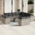 Set mobilier de grădină cu perne, 14 piese, negru, poliratan GartenMobel Dekor