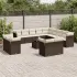Set mobilier de grădină cu perne, 14 piese, negru, poliratan GartenMobel Dekor