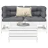 Set canapea de grădină, 3 piese, alb, lemn masiv de pin GartenMobel Dekor