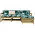 Set canapea de grădină, 4 piese, alb, lemn masiv de pin GartenMobel Dekor