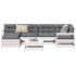 Set canapea de grădină, 7 piese, alb, lemn masiv de pin GartenMobel Dekor