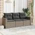 Set canapele de grădină, 3 piese, cu perne, bej, poliratan GartenMobel Dekor