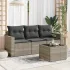 Set mobilier de grădină cu perne, 4 piese, negru, poliratan GartenMobel Dekor
