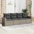 Set mobilier de grădină cu perne, 4 piese, negru, poliratan GartenMobel Dekor