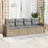 Set mobilier de grădină cu perne, 4 piese, negru, poliratan GartenMobel Dekor