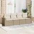 Set mobilier de grădină cu perne, 4 piese, negru, poliratan GartenMobel Dekor
