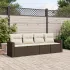 Set mobilier de grădină cu perne, 4 piese, negru, poliratan GartenMobel Dekor