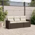 Set canapele de grădină, 3 piese, cu perne, bej, poliratan GartenMobel Dekor
