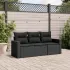Set canapele de grădină, 3 piese, cu perne, bej, poliratan GartenMobel Dekor