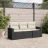 Set canapele de grădină, 3 piese, cu perne, bej, poliratan GartenMobel Dekor