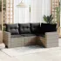 Set mobilier de grădină cu perne, 4 piese, negru, poliratan GartenMobel Dekor