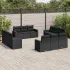 Set canapele de grădină, 12 piese, cu perne, negru, poliratan GartenMobel Dekor