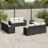 Set canapele de grădină, 12 piese, cu perne, negru, poliratan GartenMobel Dekor