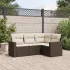 Set mobilier de grădină cu perne, 4 piese, negru, poliratan GartenMobel Dekor