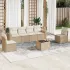 Set canapele de grădină, 7 piese, cu perne, gri, poliratan GartenMobel Dekor
