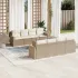 Set mobilier de grădină cu perne, 9 piese, negru, poliratan GartenMobel Dekor