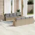 Set mobilier de grădină cu perne, 9 piese, negru, poliratan GartenMobel Dekor