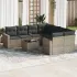 Set mobilier de grădină cu perne, 9 piese, negru, poliratan GartenMobel Dekor