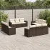 Set canapele de grădină, 12 piese, cu perne, negru, poliratan GartenMobel Dekor