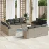 Set canapele de grădină, 12 piese, cu perne, negru, poliratan GartenMobel Dekor