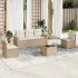 Set mobilier grădină cu perne, 6 piese, gri, poliratan GartenMobel Dekor