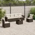Set canapele de grădină, 7 piese, cu perne, gri, poliratan GartenMobel Dekor