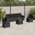 Set canapele de grădină, 7 piese, cu perne, gri, poliratan GartenMobel Dekor