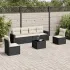 Set canapele de grădină, 7 piese, cu perne, gri, poliratan GartenMobel Dekor