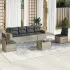 Set canapele de grădină, 7 piese, cu perne, gri, poliratan GartenMobel Dekor