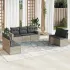 Set canapele de grădină cu perne, 7 piese, negru, poliratan GartenMobel Dekor