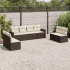 Set canapele de grădină cu perne, 8 piese, maro, poliratan GartenMobel Dekor