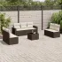 Set canapele de grădină, 8 piese, cu perne, bej, poliratan GartenMobel Dekor