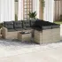 Set mobilier de grădină cu perne, 9 piese, negru, poliratan GartenMobel Dekor