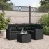 Set mobilier de grădină cu perne, 5 piese, negru, poliratan GartenMobel Dekor