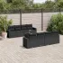 Set mobilier de grădină cu perne, 9 piese, negru, poliratan GartenMobel Dekor