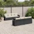 Set mobilier de grădină cu perne, 9 piese, negru, poliratan GartenMobel Dekor