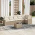Set canapele de grădină cu perne, 7piese gri deschis poliratan GartenMobel Dekor